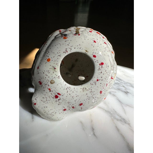 Orange Vintage Splatterware Rooster Chicken Decor For Sale - Image 8 of 12