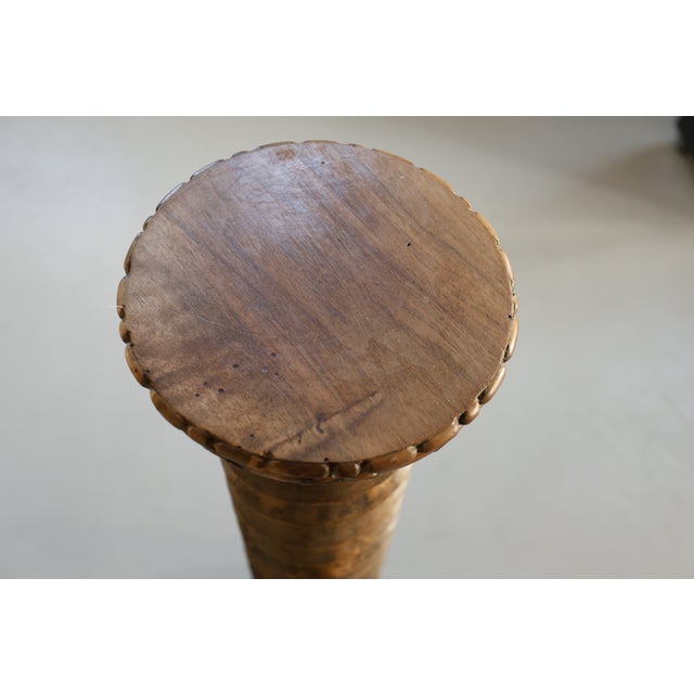 19th-Century French Carved Wine Press Screw Pedestal, 1890 For Sale - Image 4 of 18