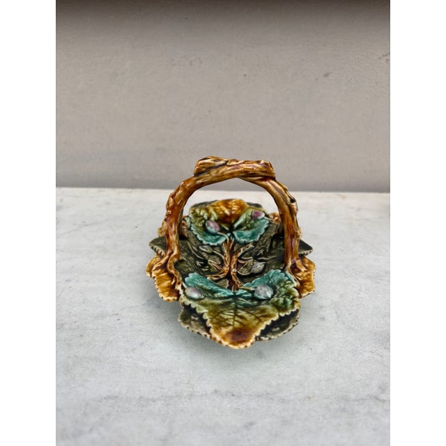 Late 19th Century 19th Century Majolica Basket Choisy Le Roi For Sale - Image 5 of 6