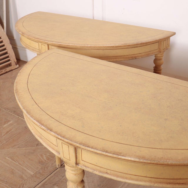 Swedish Painted Console Tables, Set of 2 For Sale - Image 9 of 10