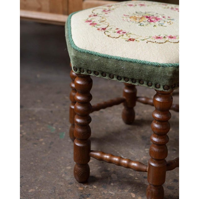 Scandinavian Beech Bobbin Stool — 1950s For Sale - Image 4 of 5