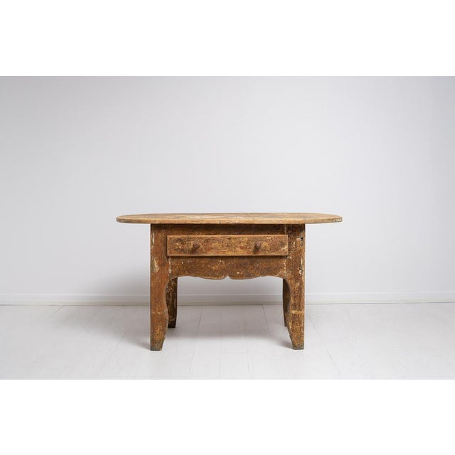 18th Century Swedish Folk Art Low Table For Sale - Image 4 of 16