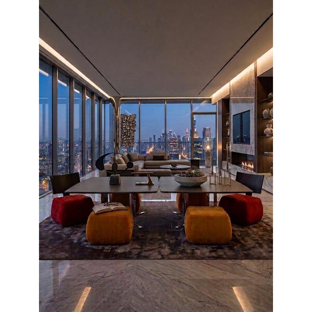 Slate Gray Pascal Mourgue Design for Ligne Roset "Tazia" 8 Piece Dining or Lounge Set - 2 Tables, 2 Chairs With Back and 4 Without. For Sale - Image 8 of 12