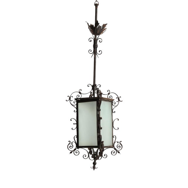 Wrought Iron Lantern, Early 19th Century For Sale