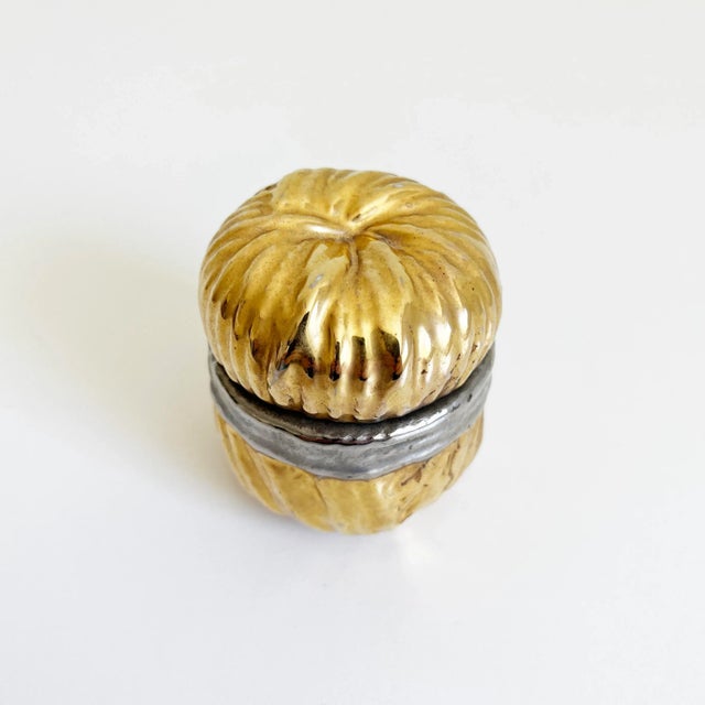 Late 20th Century Vintage Italian Gold & Silver Pill Box For Sale - Image 5 of 8