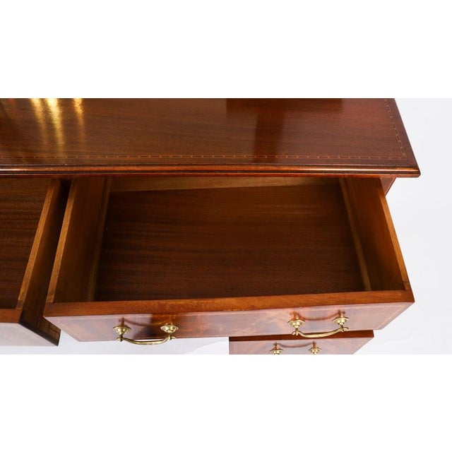 Antique Edwardian Mahogany Dressing Table & Mirror, 1900s For Sale - Image 15 of 18