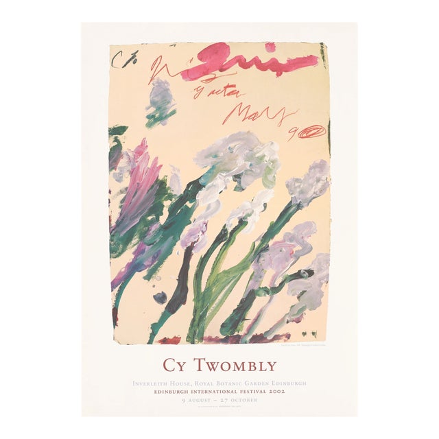 Cy Twombly Poster Nicola's Iris Gaeta Inverleith House (1990), 2002 For Sale