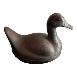 1960s Pewter Duck Trinket Holder