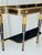 Vintage French Empire Regency Gold Gilt Ebonized Demi Lune Console Table For Sale - Image 11 of 15
