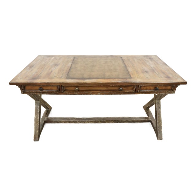 Hooker Furniture Melange Bennett X-Base Writing Desk For Sale