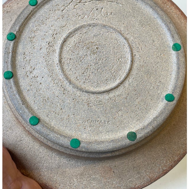 Sea of Glaze Ceramic Dish from Nils A. Kähler, 1970s For Sale - Image 9 of 10