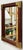 Mid 20th Century Vintage Solid Wood Wall Mirror With Campaign Brass Hardware For Sale - Image 5 of 7