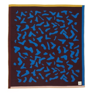 Scatter Blanket in Blue and Maroon by Granite + Smoke For Sale