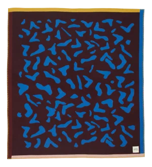 Scatter Blanket in Blue and Maroon by Granite + Smoke