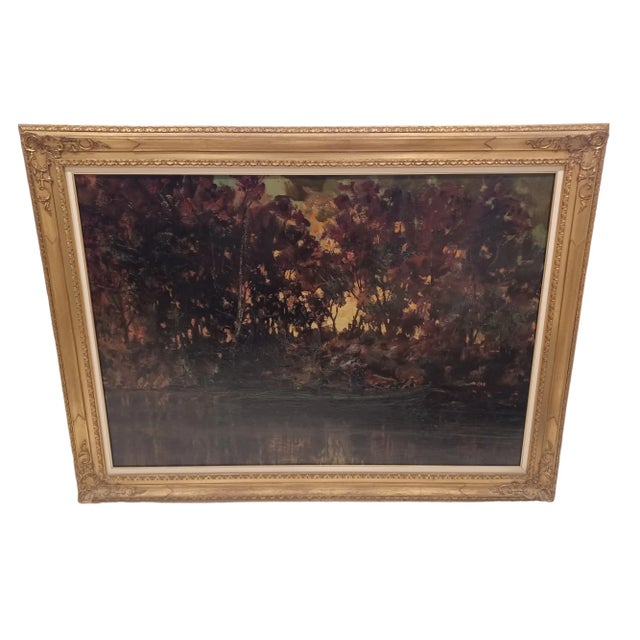 Rustic European Vintage Landscape Oil Painting on Board Signed Guiseppe Pessina For Sale - Image 3 of 3