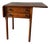 Antique English Hand-Constructed Cherry Drop Leaf Side/Work Table With Bobbin Legs For Sale