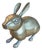 1970s Large Solid Brass Patina Rabbit For Sale