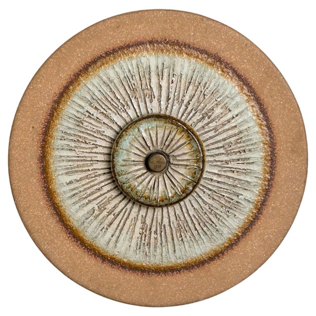Round Ceramic Wall Light from Axella, 1970 For Sale