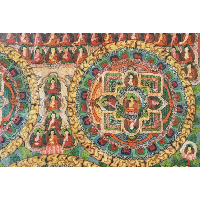 Hand-Painted Tibetan Scroll For Sale - Image 6 of 11