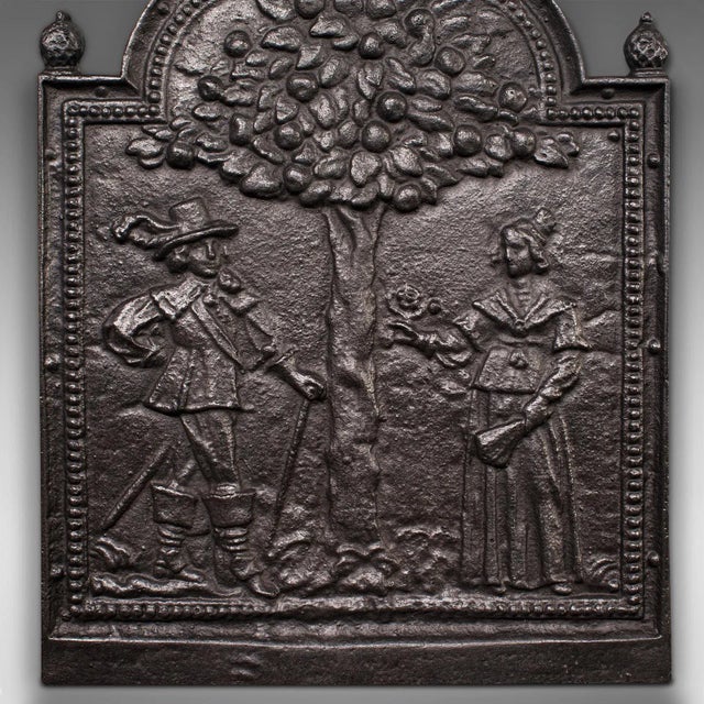 1900s Antique Victorian English Decorative Fire Back For Sale - Image 6 of 9