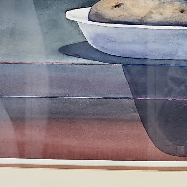 Still Life Potato Vegetable Watercolor Painting Signed Earl Rema Ault For Sale - Image 4 of 9