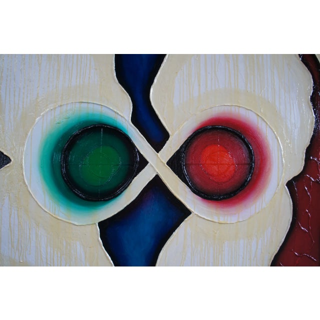 "Shower" Contemporary Abstract MickeyOil Painting on Linen by Matthew Weinstein, 1992 For Sale - Image 4 of 12
