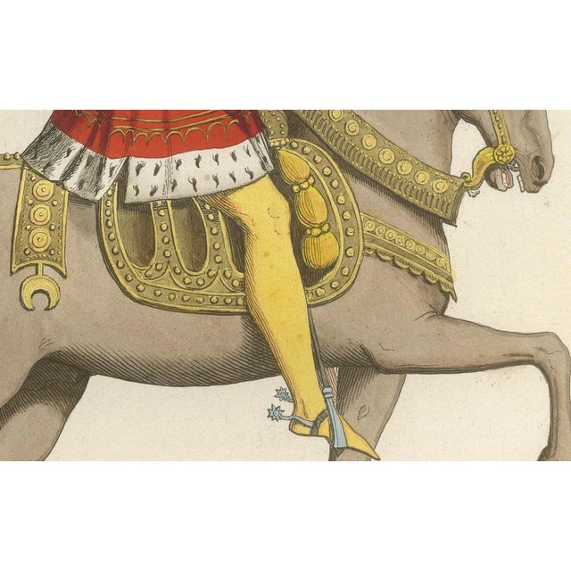 Mid 19th Century Mounted Nobleman in Parade Dress, 1845, Paper For Sale - Image 5 of 10