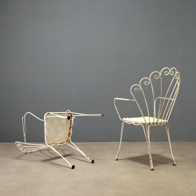Lacquered Iron Garden Chairs For Sale - Image 10 of 11
