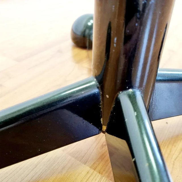 Metal Italian Modern Black Side Table from Allegri, Italy, 1970s For Sale - Image 7 of 8