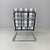 Metal Swiss Blue Tartan and White Armchair by Werner Max Moser for Embru, 2000s For Sale - Image 7 of 18