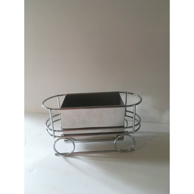 1970s Art Deco Style Chrome Caboose Wine Bottle Trolly For Sale In Miami - Image 6 of 11
