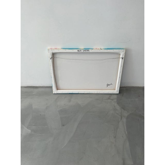 Baby Blue "Blue Dream" Contemporary Original Abstract Acrylic Painting by Amy Smith For Sale - Image 8 of 9