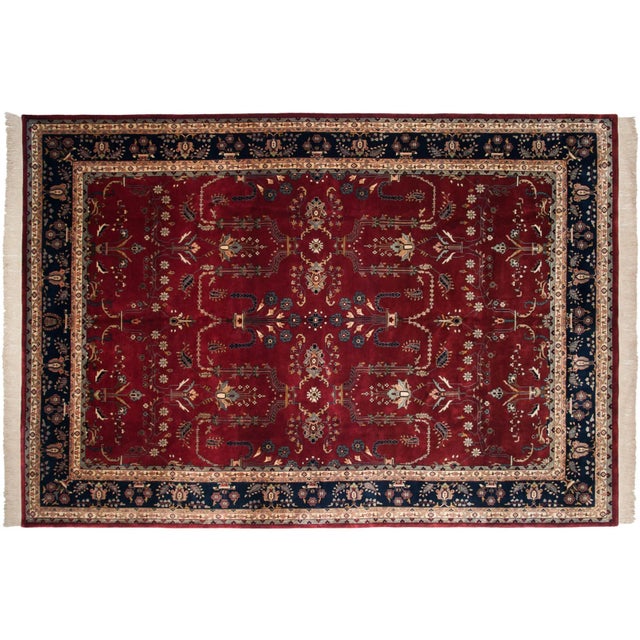 Fine Indian Mohajeran Sarouk Design Rug - 9'7" X 13'10" For Sale In New York - Image 6 of 13