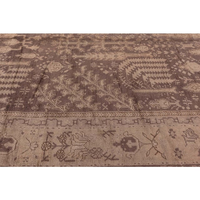 Large 1920s Turkish Oushak Rug For Sale In New York - Image 6 of 7