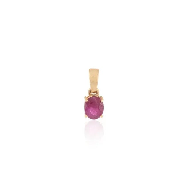 18k Yellow Gold Ruby Birthstone Jewelry Set for Women- 4 Pieces, Pendant, Ring, Earrings For Sale - Image 4 of 17