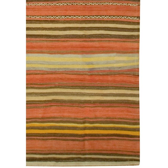 1950s Vintage Turkish Kilim Runner Rug 5ft 5in X 16ft 6in For Sale - Image 5 of 8