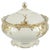 Lidded Bowl in Cream Porcelain with Gold Decoration by Friederike for KPM Berlin, 1930s For Sale