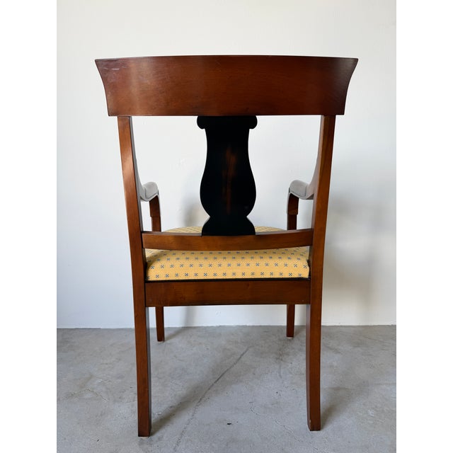 1980s Vintage Hollywood Regency Neoclassical Style Mahogany Armchair For Sale - Image 5 of 12