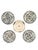 Ceramic Set of 5 Bat Trang Vietnamese Ceramic Dessert Plates With Hand Painted Blue Floral Motifs For Sale - Image 7 of 10