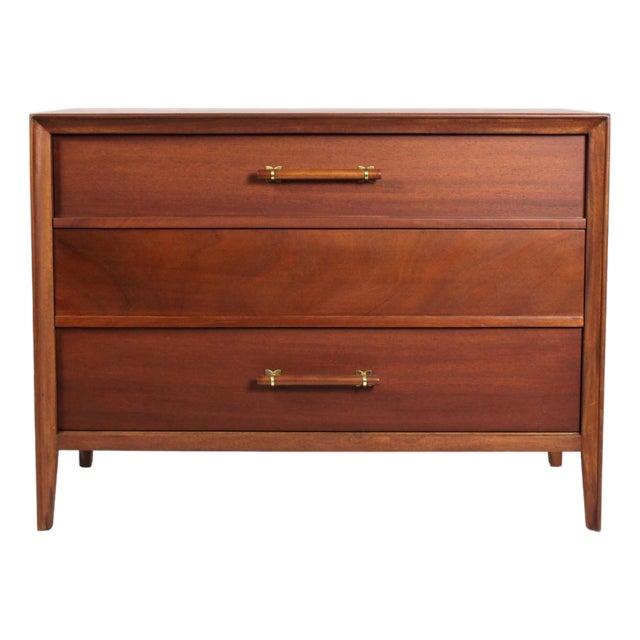 1960s Vintage Mid-Century Modern Mahogany Widdicomb Dresser Professionally Restored For Sale