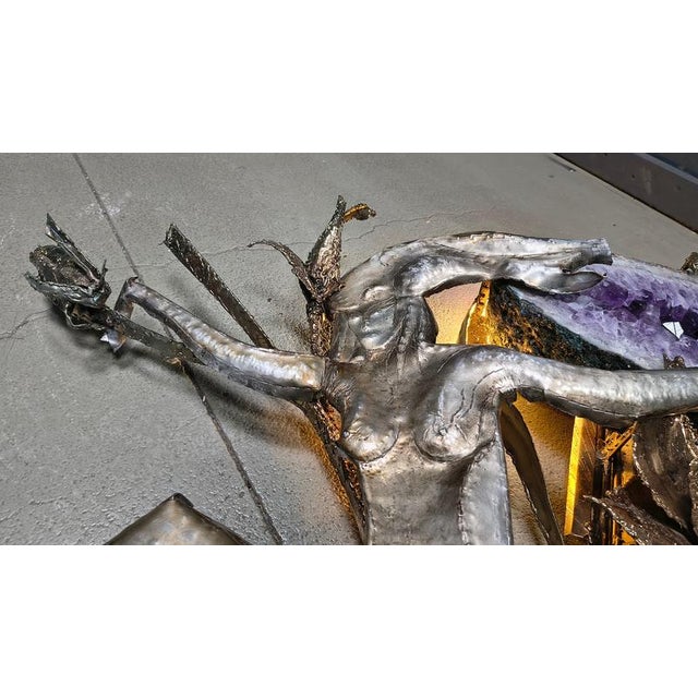 Illuminated Amethyst Wall Sculpture by Marc Dhaenens, 1970s For Sale - Image 10 of 13
