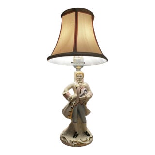 Vintage Colonial Figurine Lamp For Sale