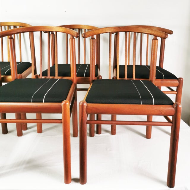 1970s Mid-Century Teak Chairs, Denmark, 1970s, Set of 6 For Sale - Image 5 of 18