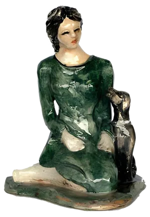 Ceramic Pottery Rossicone Figure Sculpture by Domenico Purificato