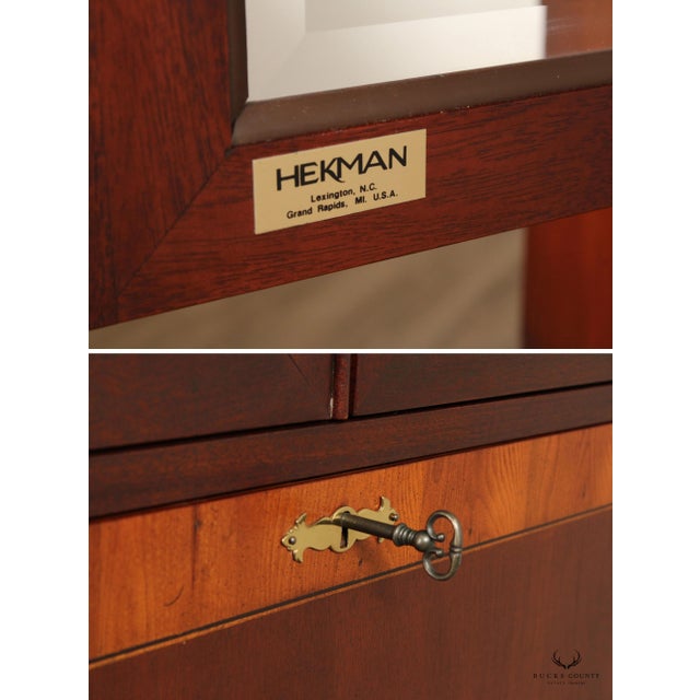 Hekman Federal Style Mahogany Secretary Bookcase For Sale - Image 13 of 13