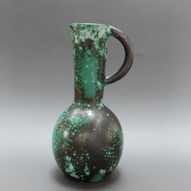 French Ceramic Pillar Pitcher by Primavera for C. A. B., 1930s For Sale - Image 4 of 8