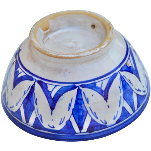 Ceramic Mid 20th Century Blue Moorish-Patterned Ceramic Decorative Bowl For Sale - Image 7 of 7