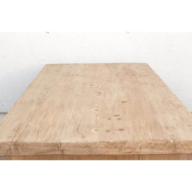 Tan The Marseille, 96" Long Reclaimed Wood Pedestal Table For Sale - Image 8 of 13