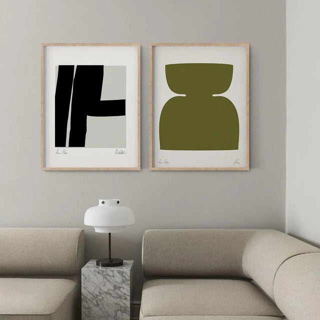 Contemporary Minimalist Abstract Giclee Prints - a Pair For Sale - Image 4 of 5