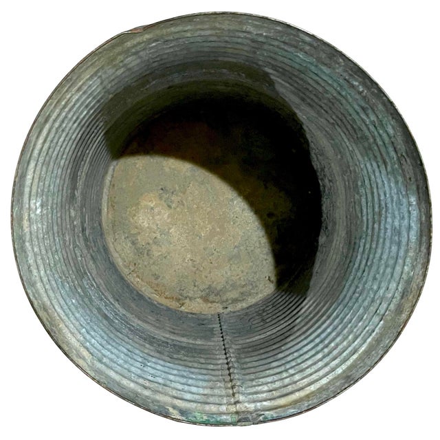 Antique Verdigris Metal Accent Table For Sale - Image 13 of 16